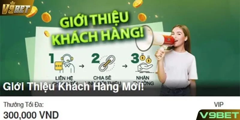 Khuyến mãi V9bet giới thiệu bạn bè nhận ưu đãi đến 300K